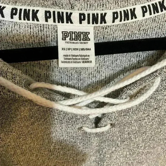 Pink Victoria Secret pullover hoodie grey size xs - Picture 2 of 10